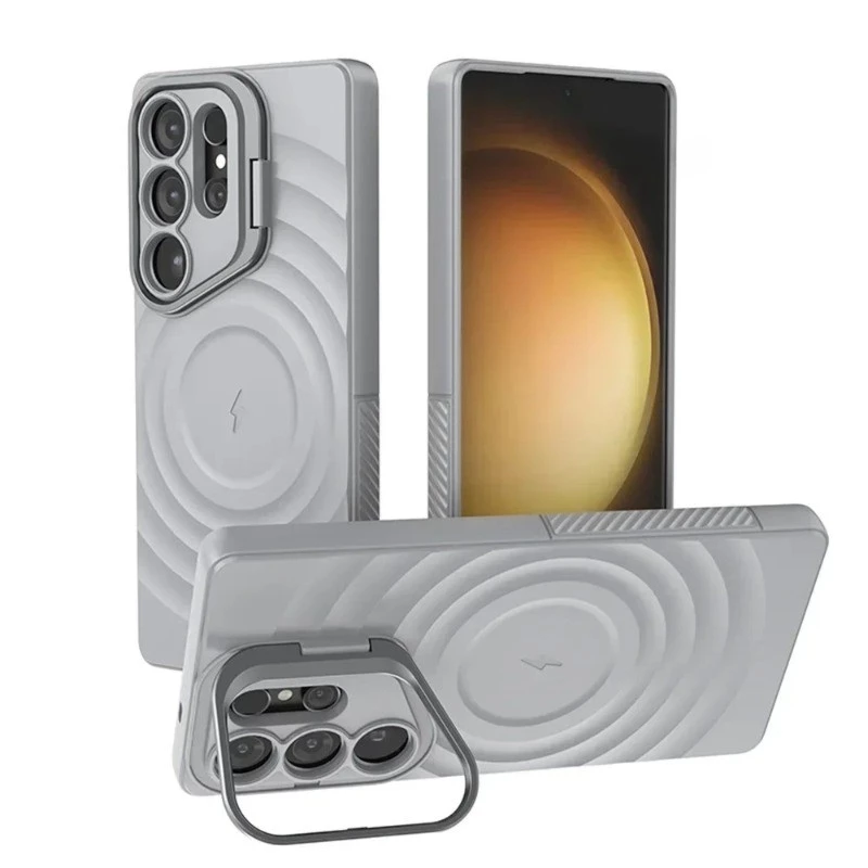 สําหรับ Samsung S26Ultra S26 Plus เลนส์ที่มองไม่เห็นขาตั้งแม่เหล็กกันกระแทกสําหรับ Galaxy S26 Ultra S26 ฝาครอบซิลิโคนอ่อนนุ่ม