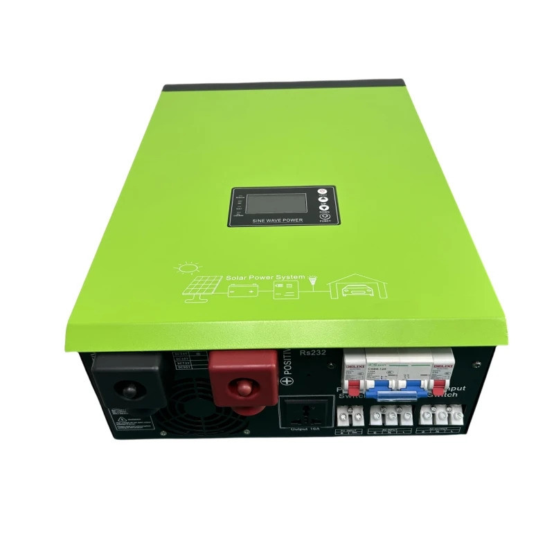 คุณภาพสูง 3000 วัตต์ 5000 วัตต์ 4kw 7kw Pure Sine Wave Hybrid Off Grid Solar Power Inverter 12 V 220