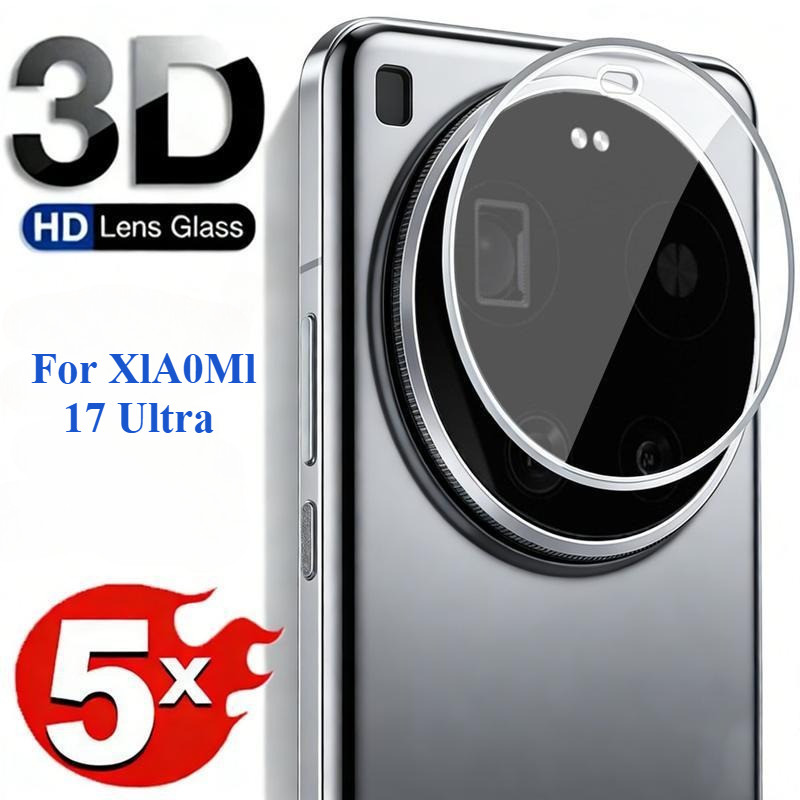 ฟิล์มกล้อง ฟิล์มกระจกนิรภัยใสกล้อง For Xiaomi 17 Ultra 5G ฝาหลังเลนส์แก้ว 3D โค้งกล้องฟิล์ม For Mi 17Ultra ฝาครอบ