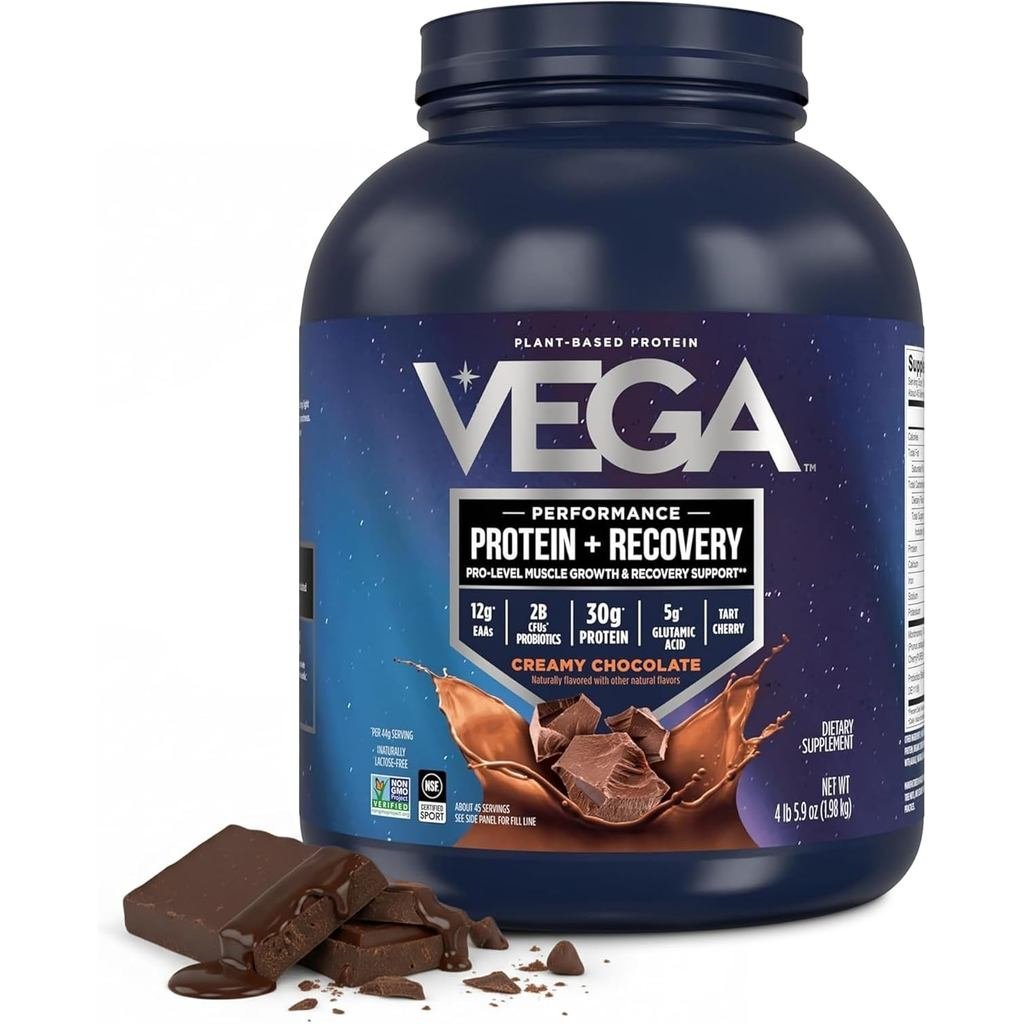 Vega Protein + Recovery – 30g Protein Dairy & Gluten Probiotics NSF Certified 4.4 ปอนด์ (45 เสิร์ฟ)