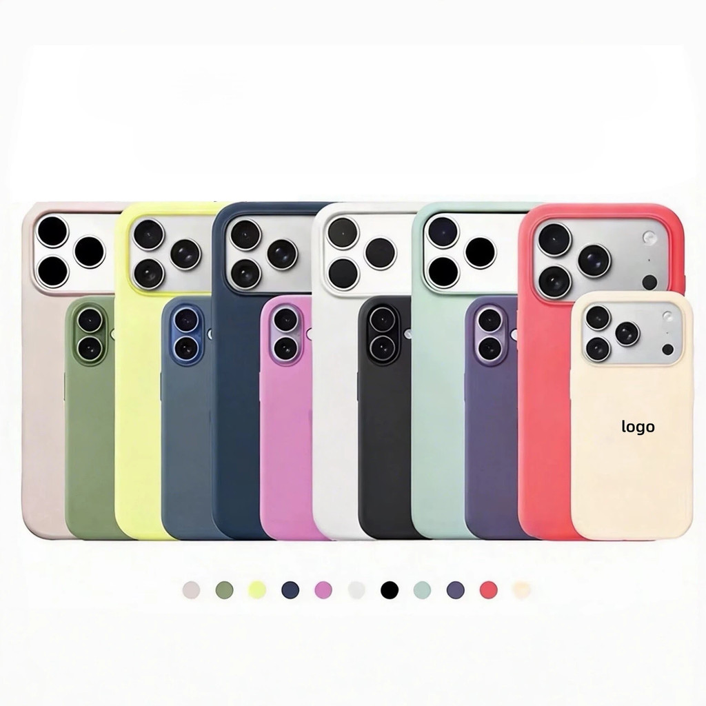 สีใหม่เข้ากันได้กับเคสโทรศัพท์ซิลิโคนเหลว iPhone 17 พร้อมแม่เหล็ก 17 Pro Max Animation AI ปุ่ม 17 Air