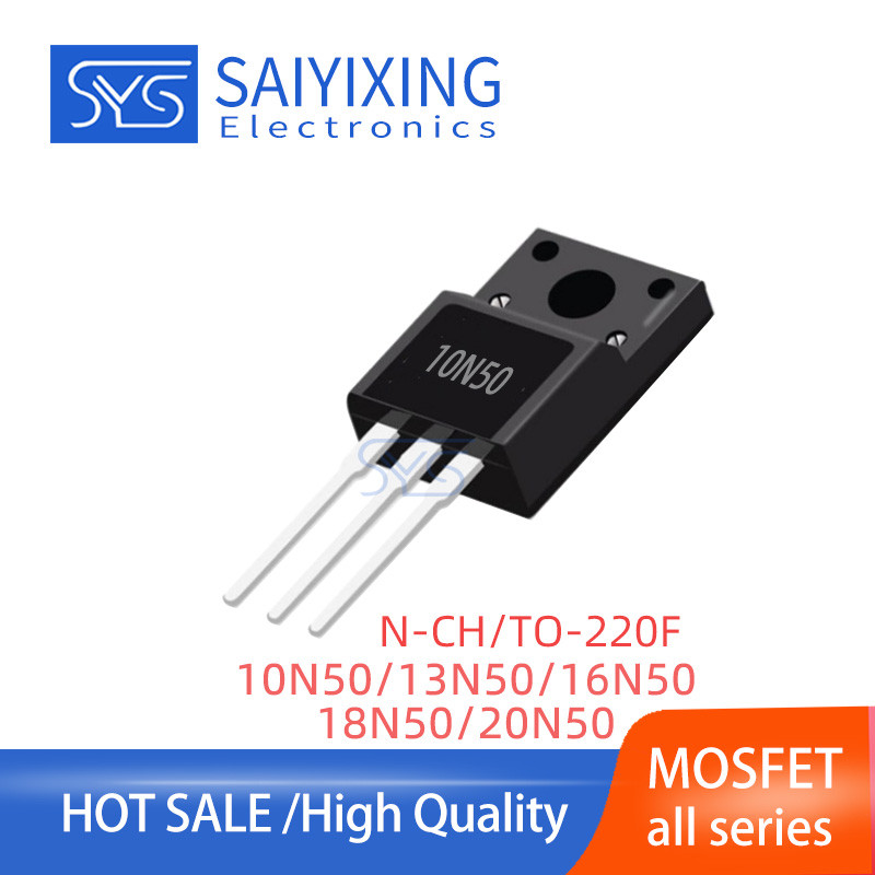 5pcs ใหม่ 10N50/13N50/16N50/18N50/20N50 TO-220F MOSFET 500V 10A 13A 16A 18A 20A ทรานซิสเตอร์