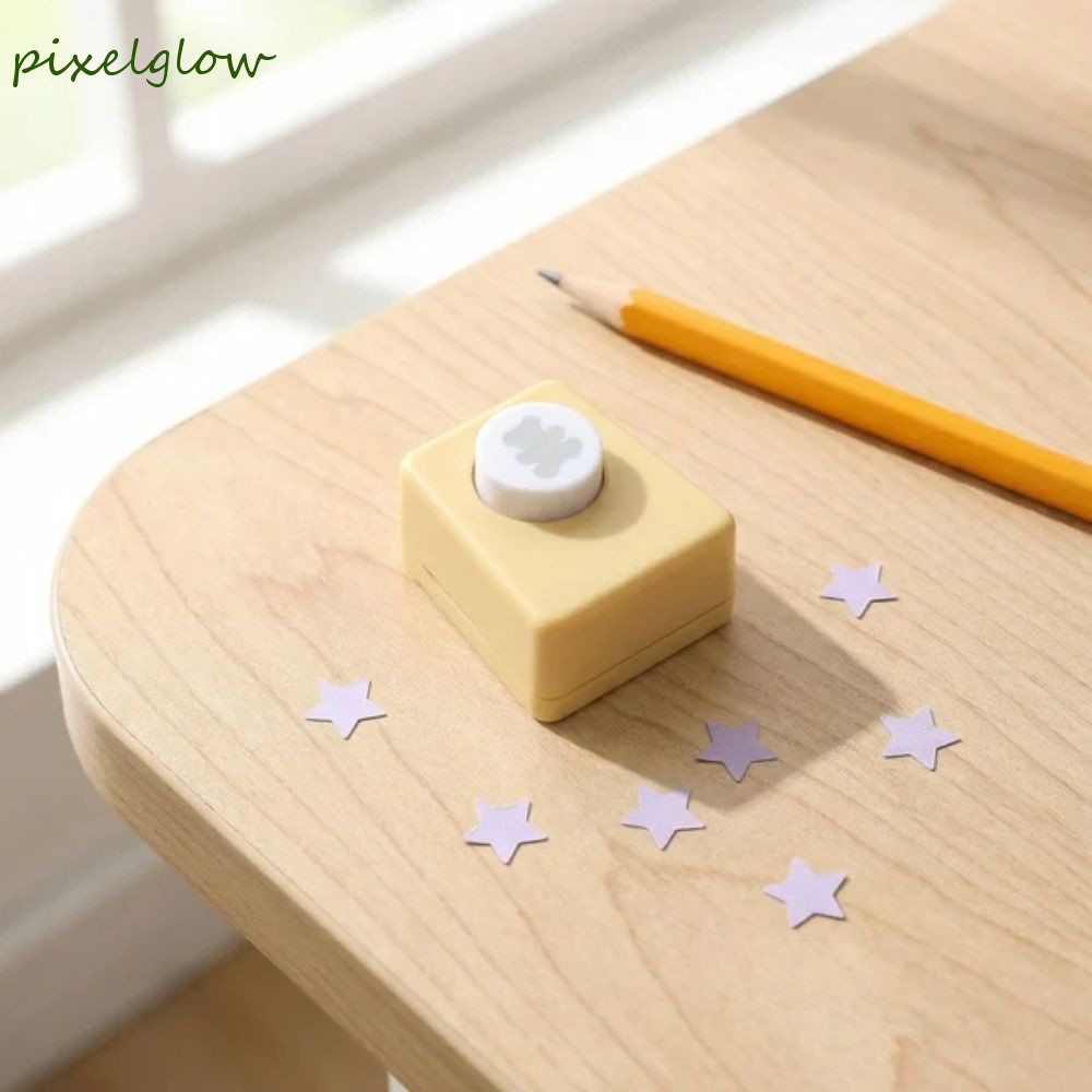 PIXELGLOW Stamp Border Punch, Cutting Craft Stamp Shape ลายนูน|อุปกรณ์การเรียน Hole Puncher ตัดกระดา