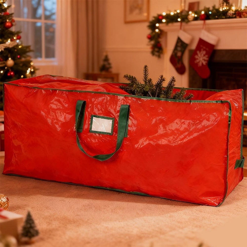 【POWE】Christmas Tree Bag Fits Up To 9FT Waterproof Non-woven Fabric Tear Resistant