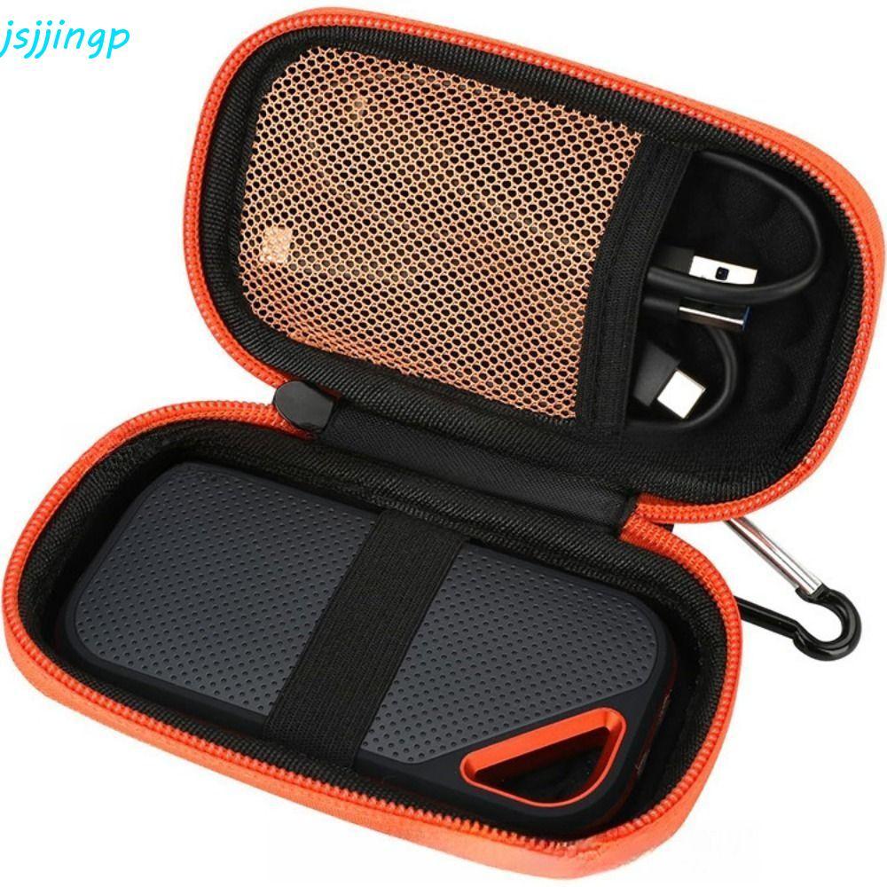 JSJJINGP Hard Disk Case, SSD Storage กล่องป้องกันฮาร์ดดิสก์ขนาดใหญ่, กระเป๋าใส่เหรียญ EVA แบบพกพามัลติฟังก์ชั่นหูฟังกระเป๋าหูฟัง