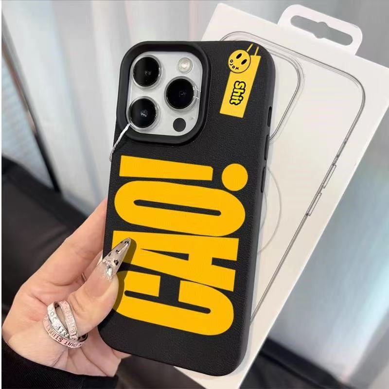 เคสโทรศัพท์ลายตัวอักษรภาษาอังกฤษ ทำจากหนังเทียม ใช้ได้กับ รูปที่ 5