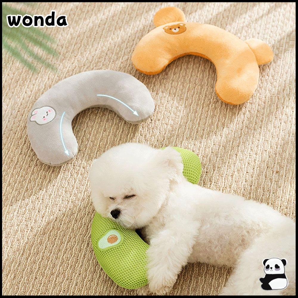 Wonda หมอนนอนสุนัข, หมอนรูปตัวยูแมวนุ่มสบาย, อุปกรณ์สัตว์เลี้ยงสุนัขแมวคุณภาพสูงของเล่นสัตว์เลี้ยงป้องกันคอ