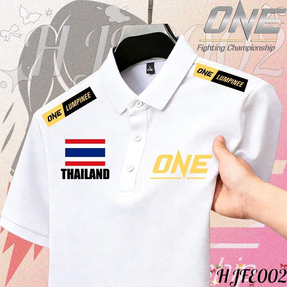 เสื้อโปโล ONE Fighting Championship สำหรับผู้ชายและผู้หญิง ทำจากผ้าฝ้าย 100% มีสินค้าพร้อมส่ง เสื้อกีฬาสำหรับมวยไทย