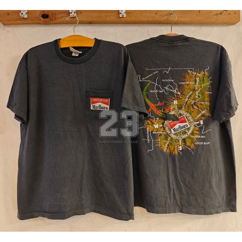 [ 23 ] Marlboro LIZARD ROCK Bio Washed เสื้อวินเทจ เสื้อทัวร์  vintage shirt