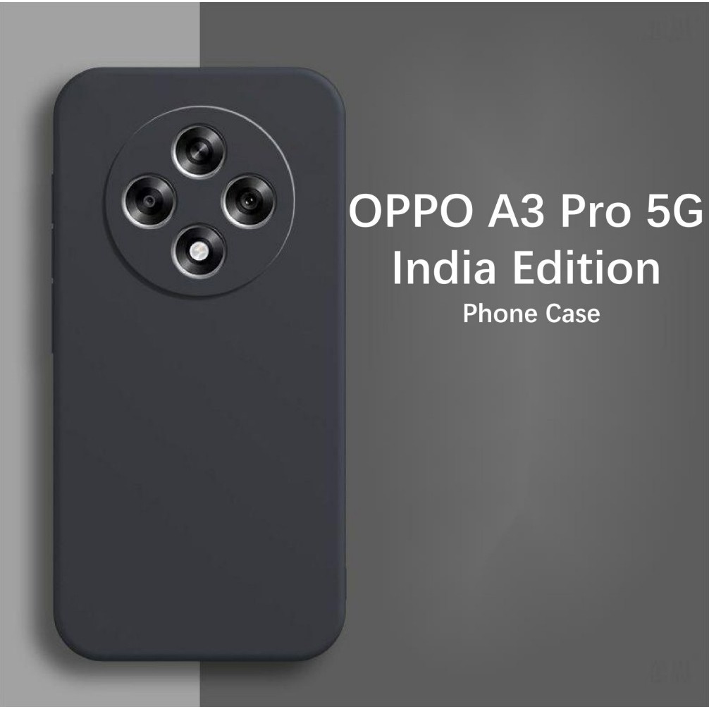 超สําหรับ OPPO A3 Pro 5G India Edition กรณีป้องกันการล่มสลายซิลิโคนเต็มกรณีคลาสสิกสีทึบเคสโทรศัพท์ปก