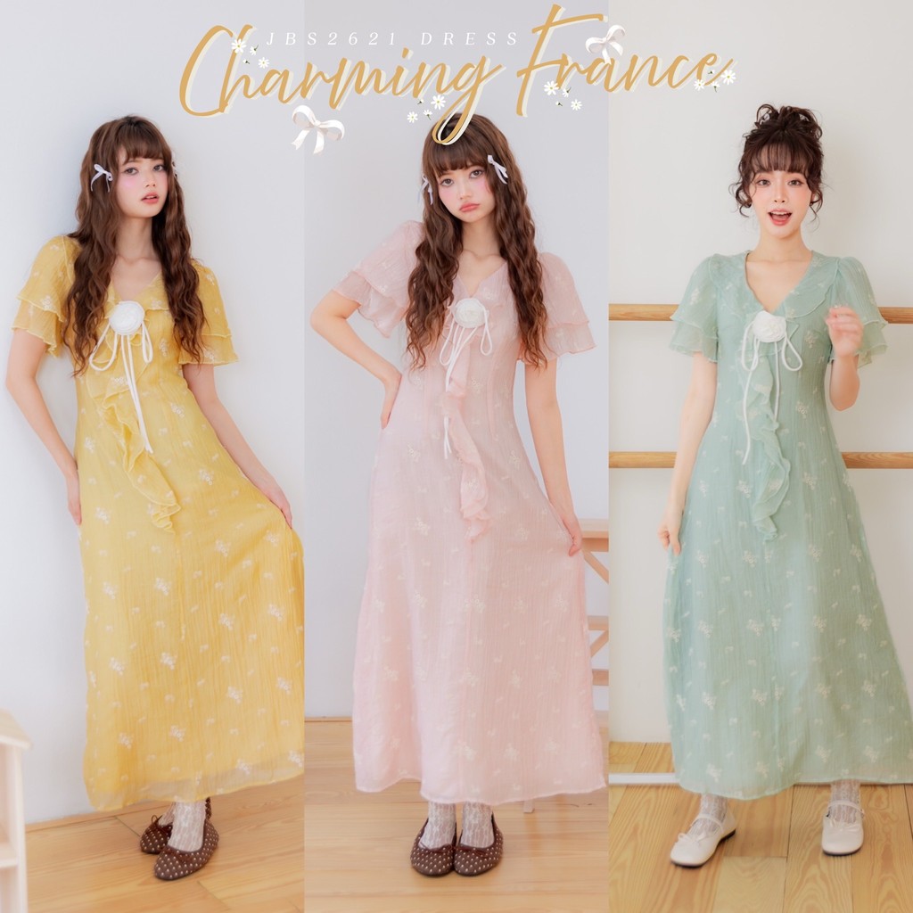 #JBS2621 Charming France Dress Joobs studio