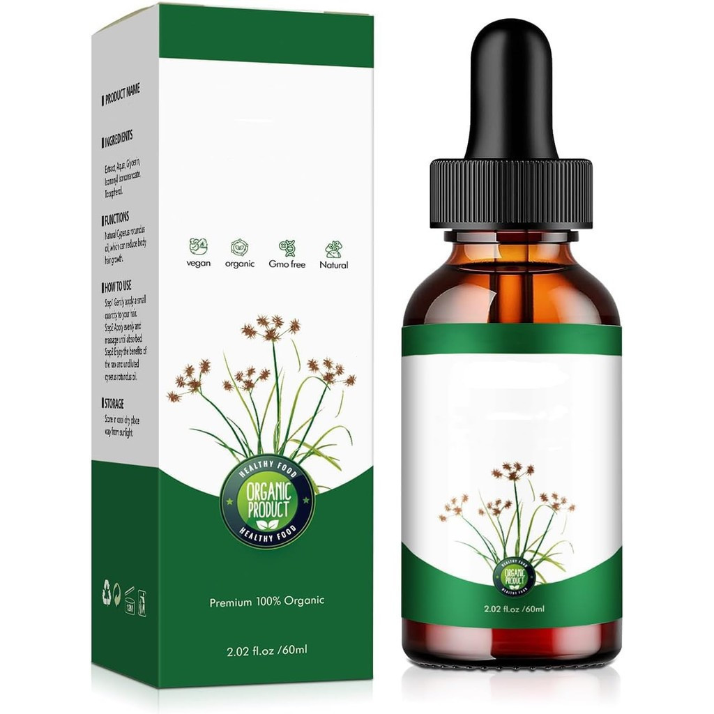 Cyperus Rotundus Oil-100% Cyprus Oil สําหรับผมร่างกาย, ผิวฟันและกําจัดขน, ให้ความชุ่มชื้นและการรักษา