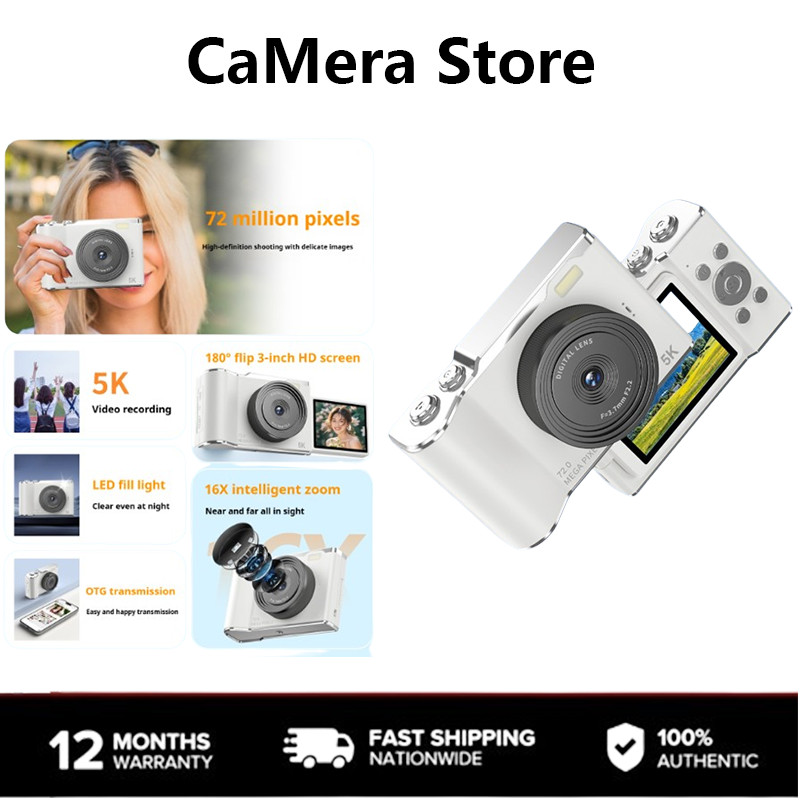 CaMera Store A4 5K กล้องดิจิตอล HD Retro Travel Camera Micro Single สะดวกกล้องกล้องดิจิตอล