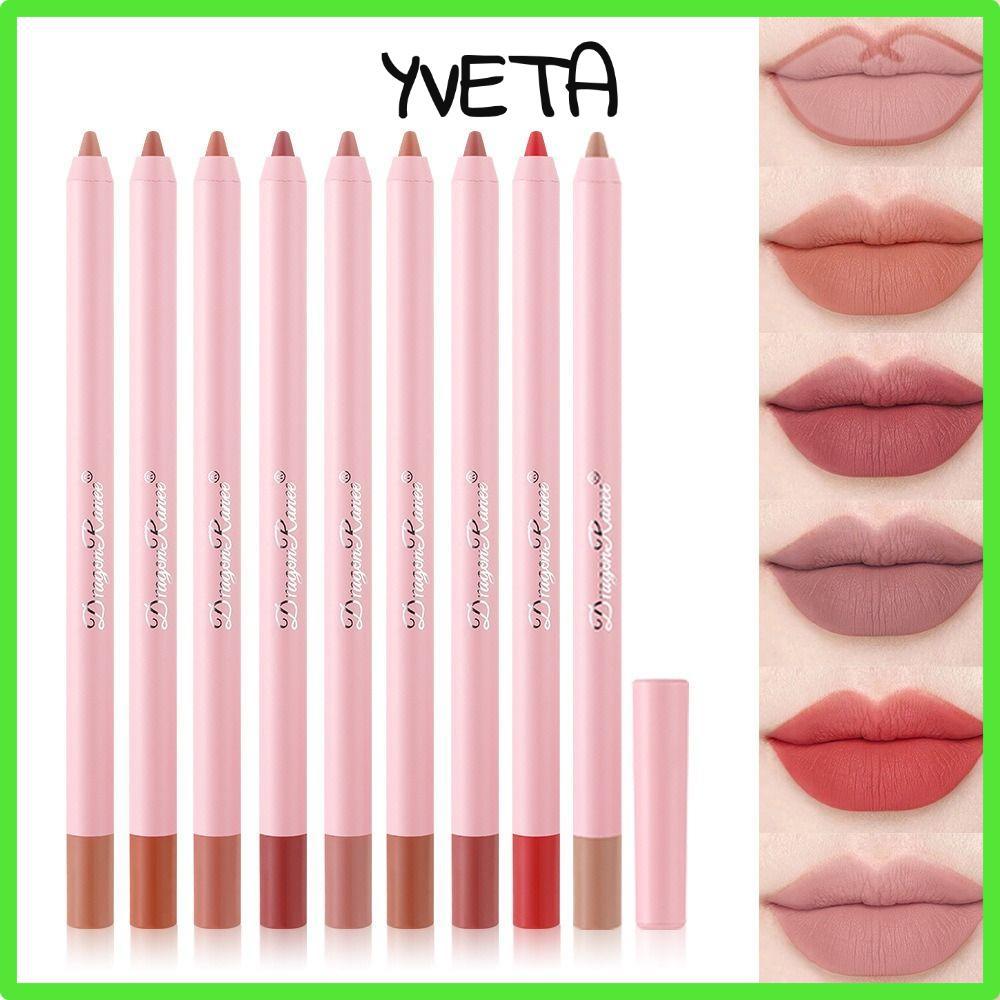 YVETA Lipliner Pencil, Waterproof Natural Outline Lip Contour Line Lip Liner, Matte Velvet Velvet Li