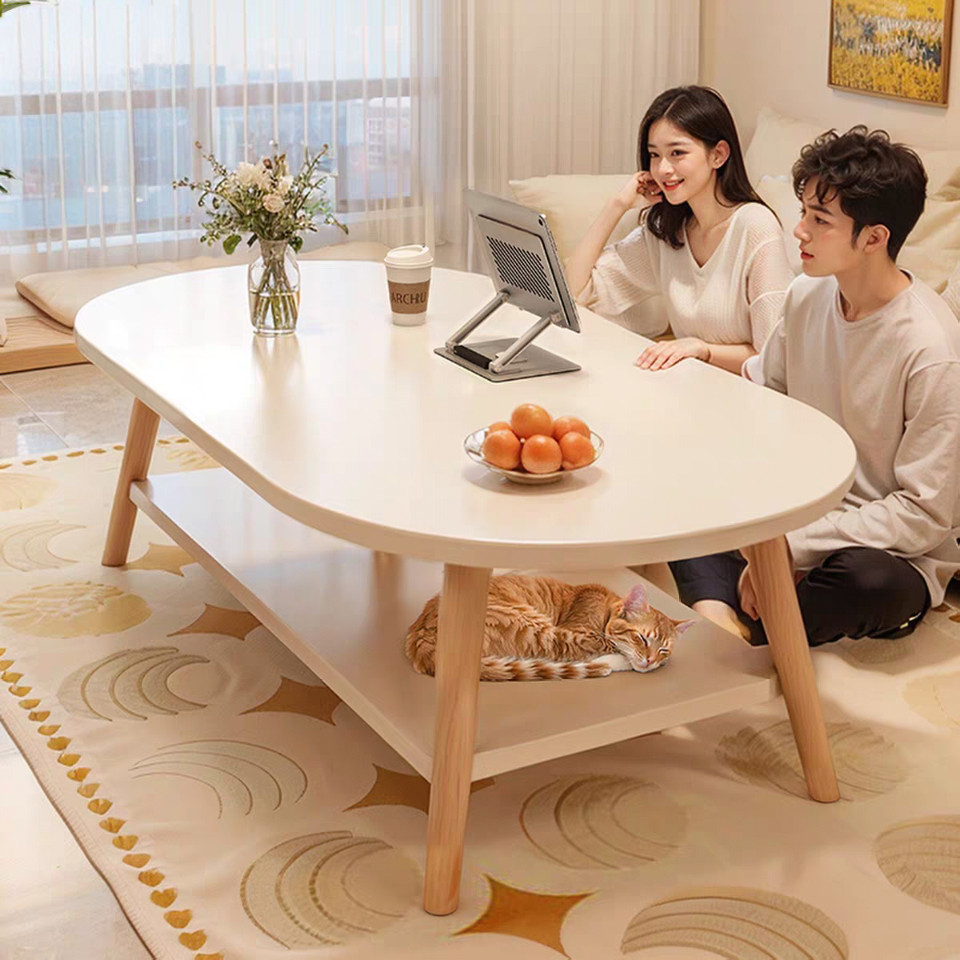 โต๊ะห้องรับแขก โต๊ะข้างประหยัดพื้นที่ สำหรับห้องนั่งเล่น ห้องนอน ระเบียง โต๊ะเล็ก โต๊ะกาแฟอเนกประสงค์ โต๊ะข้างโซฟา สำหรับครอบครัว โต๊ะห้องรับแขก สำหรับห้องนั่งเล่น ห้องนอน ระเบียง สำนักงาน ชั้นเดียว ชั้นสอง แข็งแรงทนทาน เบาและสไตล์เรียบง่าย Coffee Table