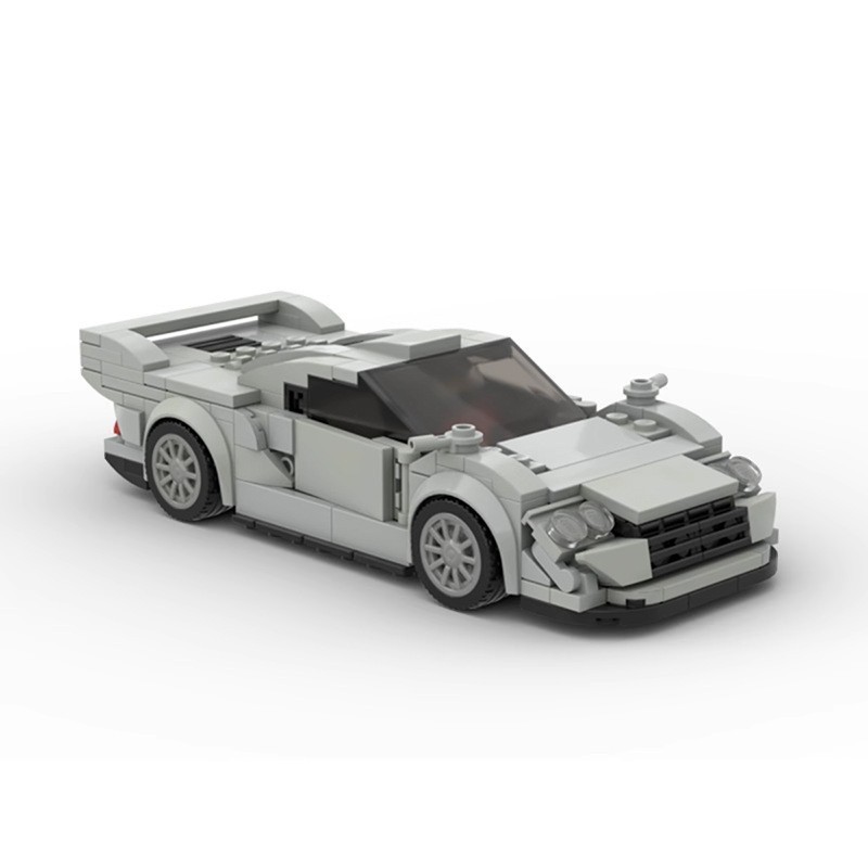 บล็อก MOC เข้ากันได้กับ Lego 48503 บล็อก MOC Mercedes-Benz CLK GTR v2 รุ่นแปดตารางรถของขวัญ MOC บล็อ