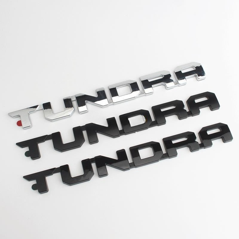 เหมาะสําหรับ Toyota Tundra โลโก้ Tundra ดัดแปลงสติกเกอร์รถประตูป้ายด้านข้างสติกเกอร์ ABS