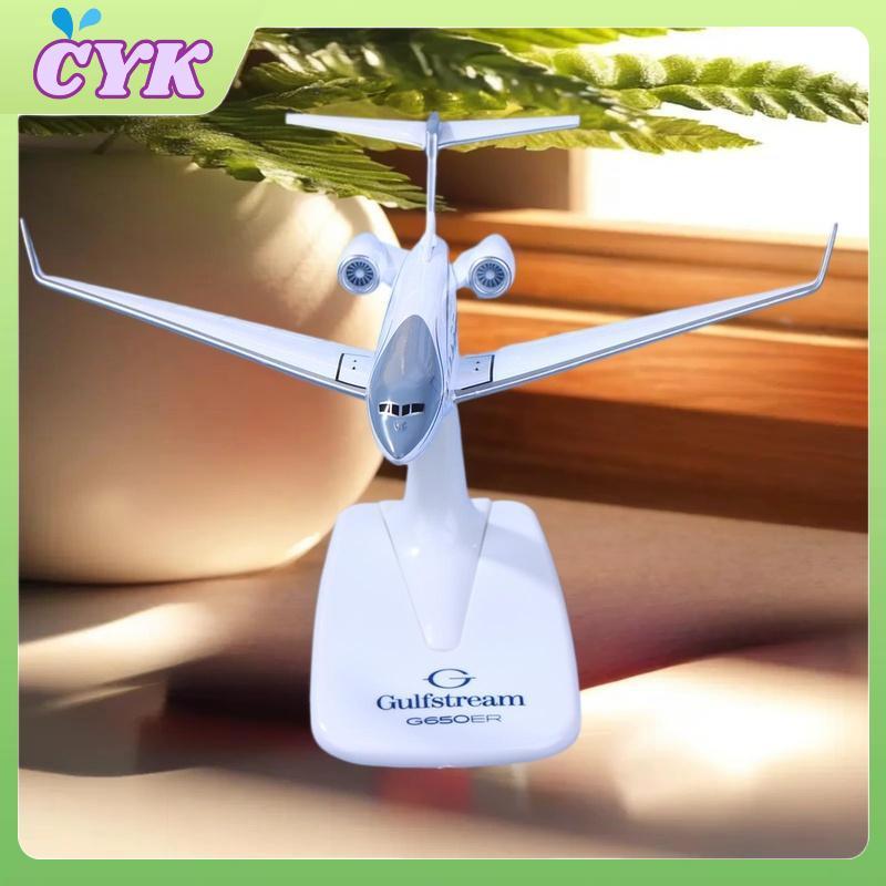 CYK 1PCS Gulfstream G650 เครื่องบิน Diecast 1/200 Scale เครื่องบินรุ่นเครื่องบิน G650ER เครื่องบินรุ