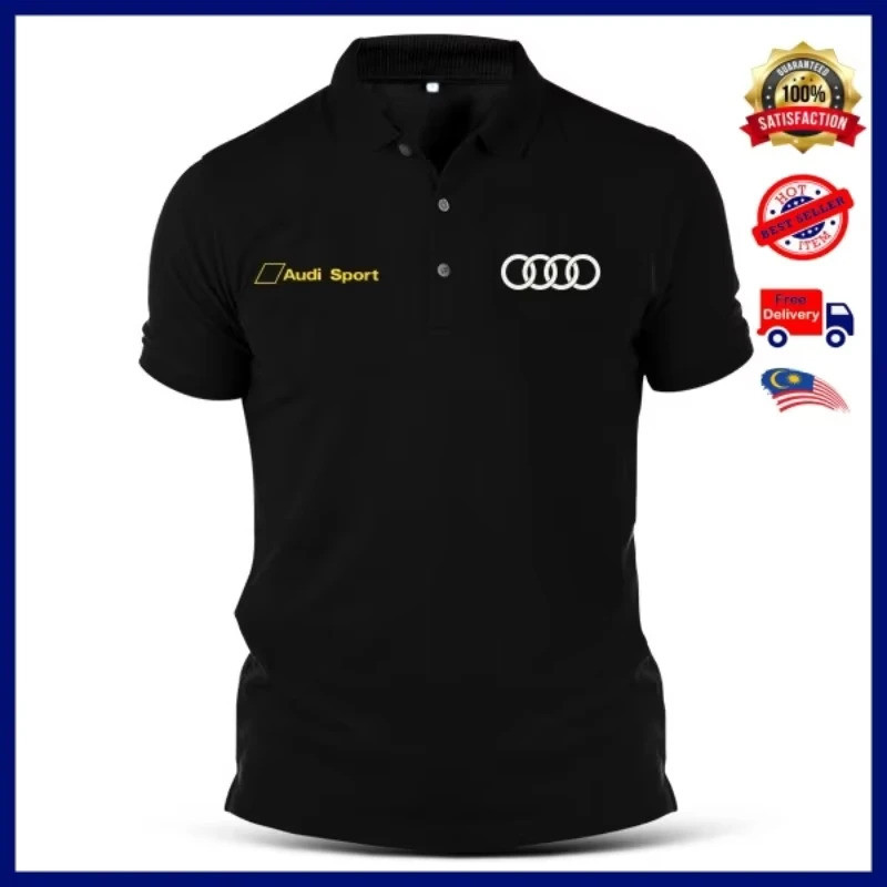 เสื้อยืด Motorsport Audi Sport RS S Line Racing Polo เสื้อยืดผ้าฝ้าย เสื้อยืดผู้ชาย Baju Pakistan เส