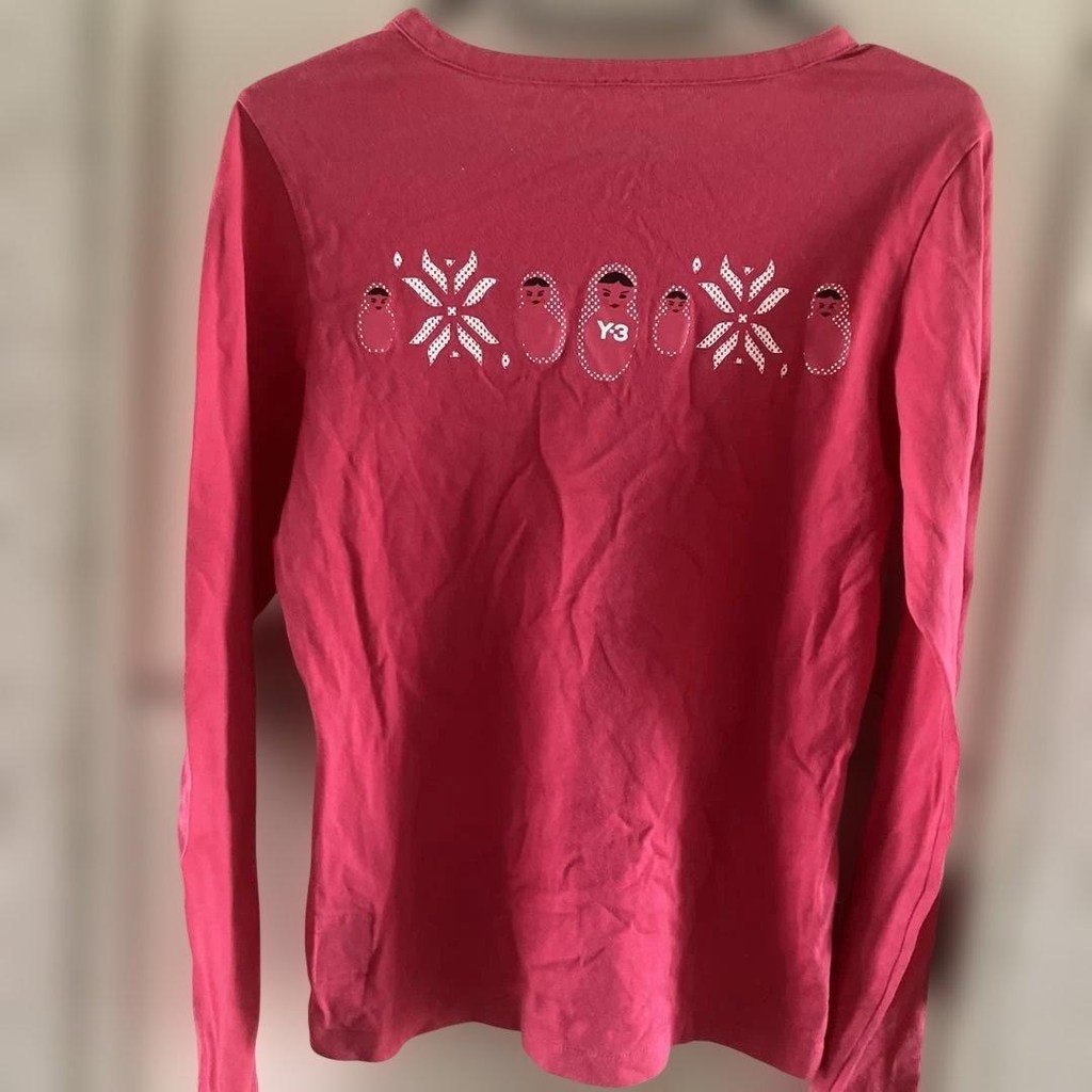 เสื้อยืดแขนยาว adidas x Y-3 Adidas ลายตุ๊กตามาตรโยชก้า ไซส์ M