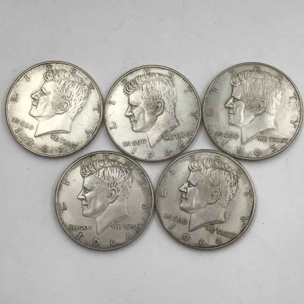 American Half Dollar Kennedy 1964-1970 ทองเหลืองเงิน President Kennedy สามารถเป่าเงิน Dollar 26.4.7