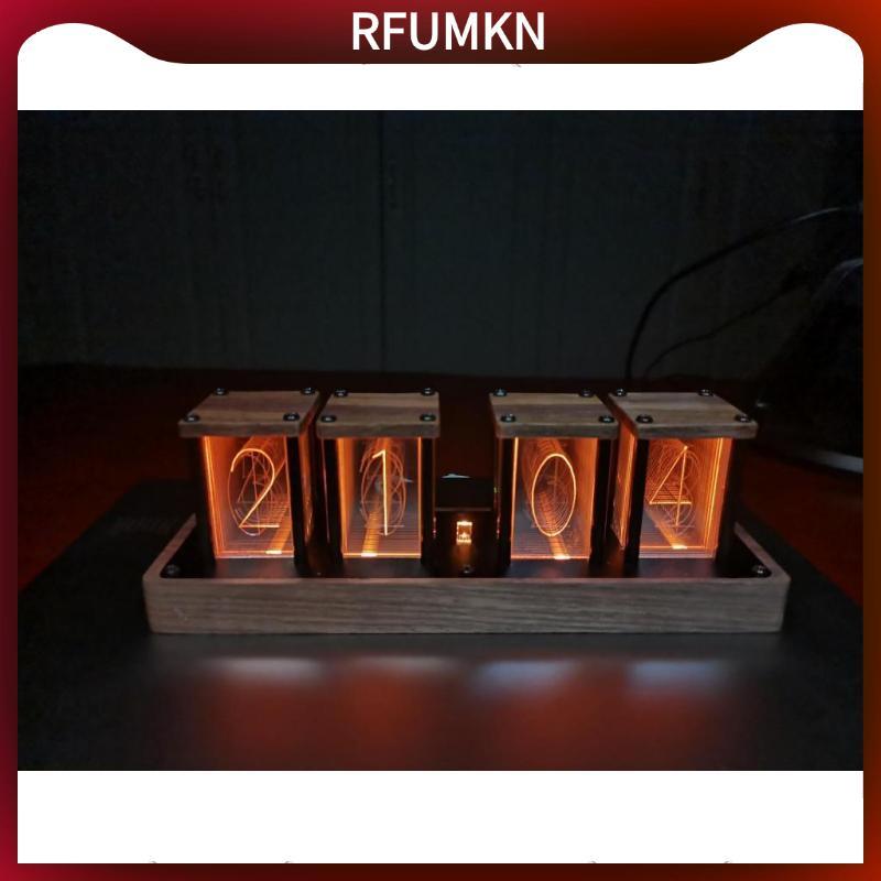 [rfumkn] Digital Led Nixie Tube Clock นาฬิกาปลุก Rgb สร้างสรรค์เดสก์ท็อปตกแต่งสําหรับบ้านสมัยใหม่หรื