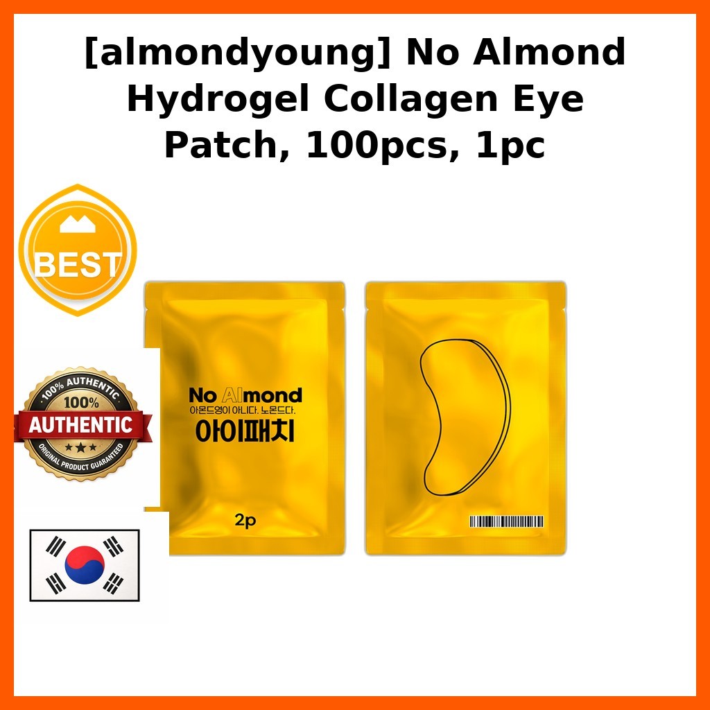 [almondyoung] No Almond Hydrogel Collagen Eye Patch, 100 ชิ้น, 1 ชิ้น / Korean Eye Patch / Collagen 