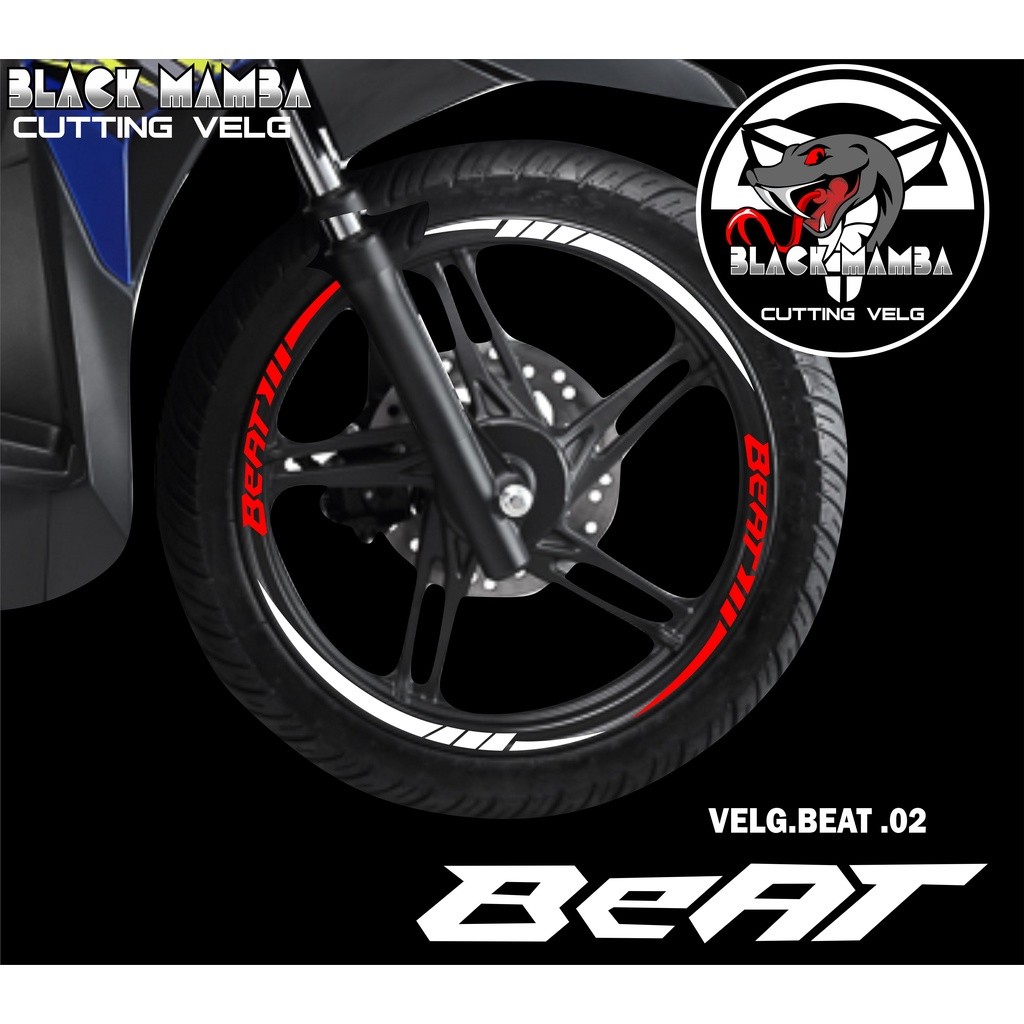 BEAT WHEEL CUTING STICKER - HONDA BEAT 02 TIRE/VELG VARIATION LIST STICKER