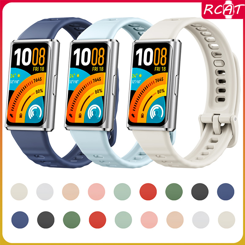 สายยาง for Huawei Band 11/ Huawei Band 11 Proอุปกรณ์เสริมสร้อยข้อมือซิลิโคนแบบปรับได้กีฬาอ่อน for Huawei Band 11