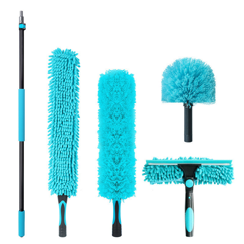 2.4m Dust Duster ชุดทําความสะอาดเพดาน Sweeping Spider Web พัดลมเพดานทําความสะอาดเครื่องมือที่มีประโย