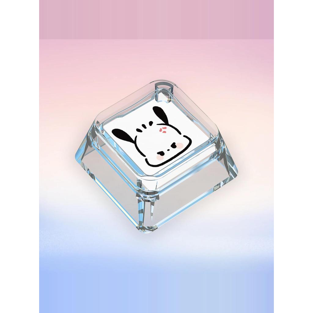 keycap keycap ใส Pachacco Keycap น่ารักอิโมติคอนแพ็คเดี่ยว Pochacco โปร่งใส wooting Nightmare คีย์บอ