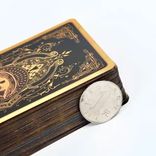 Rose Gold & Black Gold Tarot Cards Deck กันน้ําการ์ดทํานายพร้อมสมุดคู่มือภาษาอังกฤษสําหรับผู้ที่ชื่นชอบการทํานาย