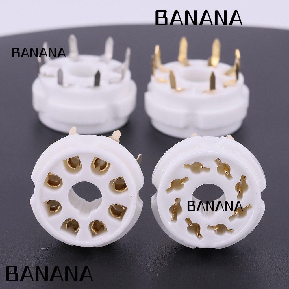 BANANA1 1 ชิ้นเซรามิคซ็อกเก็ต, Octal 8Pin K8A ฐานวาล์ว, ทนทาน GZC8-Y GZC8-Y-2 ดีบุก-Plated DIY PCB M