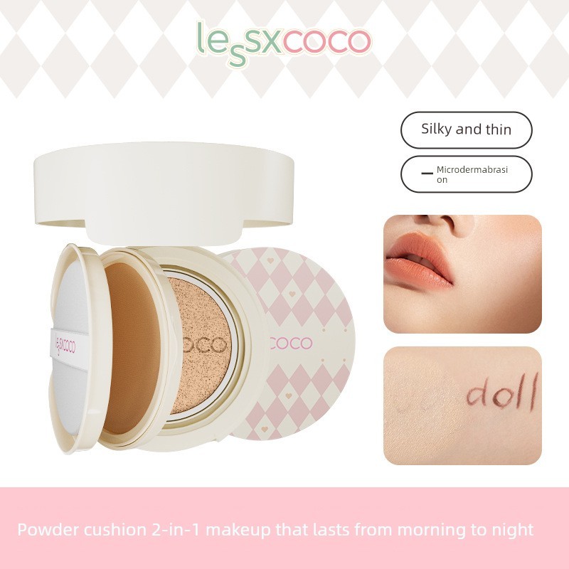 พัพแต่งหน้า พัฟคุชชั่น Light โปร่งใส Nude Feel Pressed Powder Air Cushion ครีม Double-Layer Air Cush