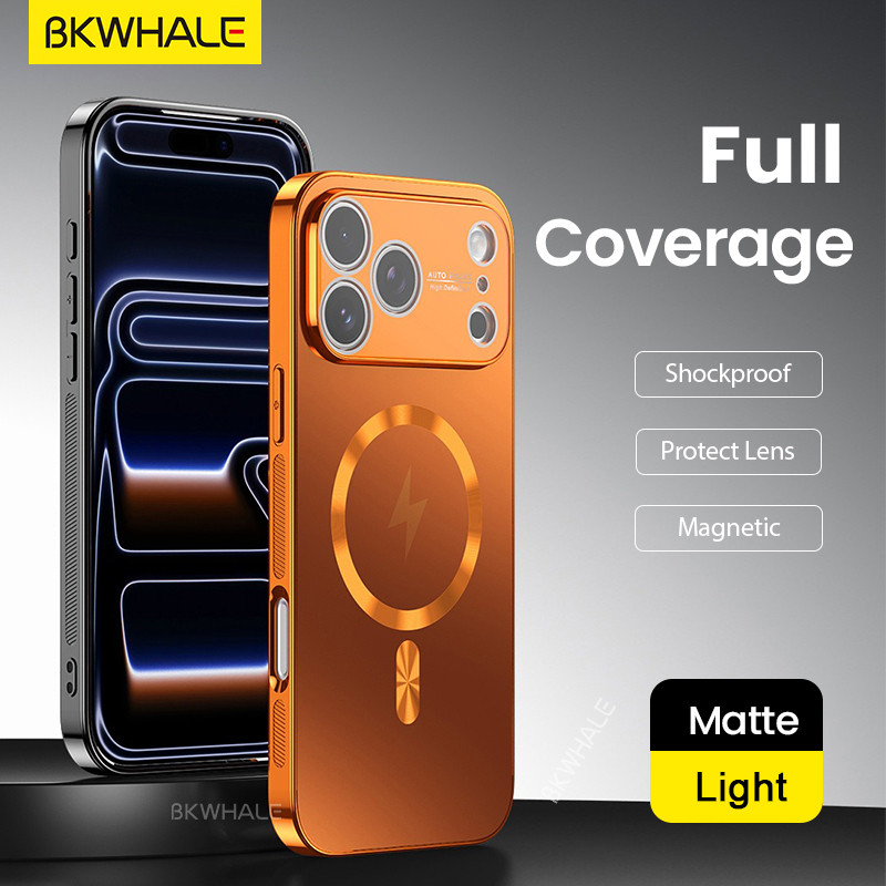 BKWHALE เคสโทรศัพท์แม่เหล็กสําหรับiPhone 17 16 15 14 Pro Max iPhone17 iPhone16 Pro Max ip15 บางMatte
