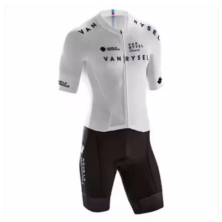 White/black One-piece Triathlon Suit Road Racing Summer Breathable Outdoor Sports Mtb Cycling Skinsuit Jumpsuit Tri Kit