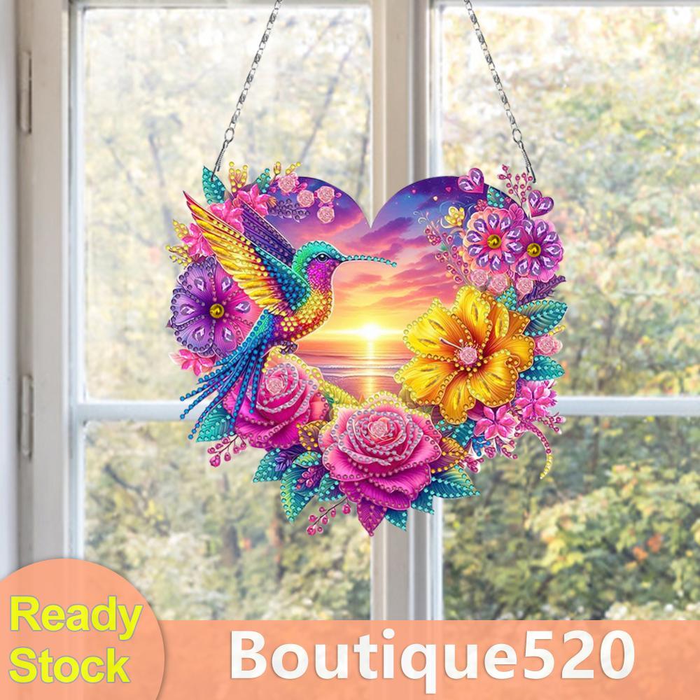 2D แบน DIY รูปร่างพิเศษ Rhinestone เพชร Art จี้หน้าต่างเพชร Art จี้หน้าต่างแขวน Art สําหรับตกแต่งบ้า