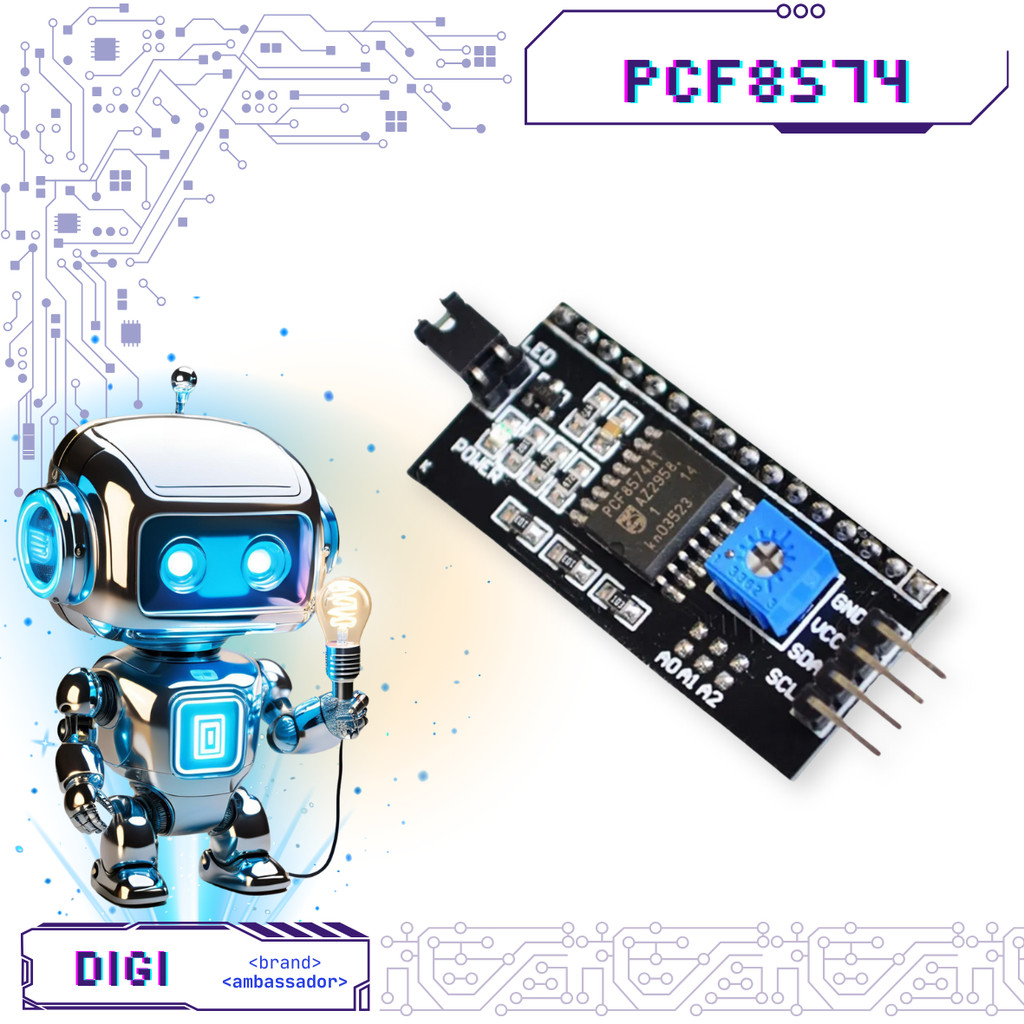 PCF8574 LCD 16x2 I2C - PCF - Digibot
