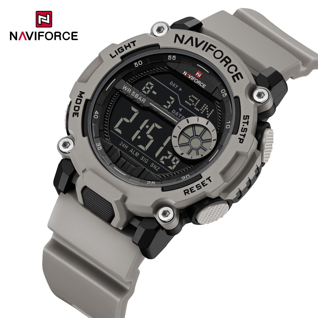 นาวีฟอร์ซ NF7133 ผู้ชายนาฬิกาดิจิตอลมัลติฟังก์ชั่กีฬากันน้ํานาฬิกาปลุกนาฬิกาอิเล็กทรอนิกส์