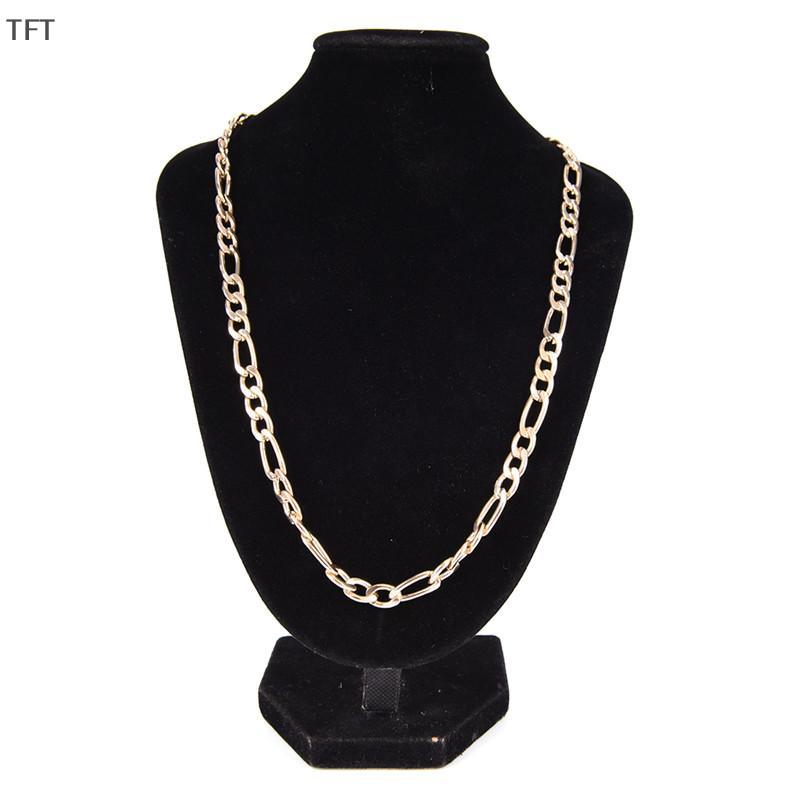 (FTT) แฟชั่น18K ชุบทองผู้ชาย Punk CHAIN สร้อยคอผู้หญิงยาวเครื่องประดับใหม่