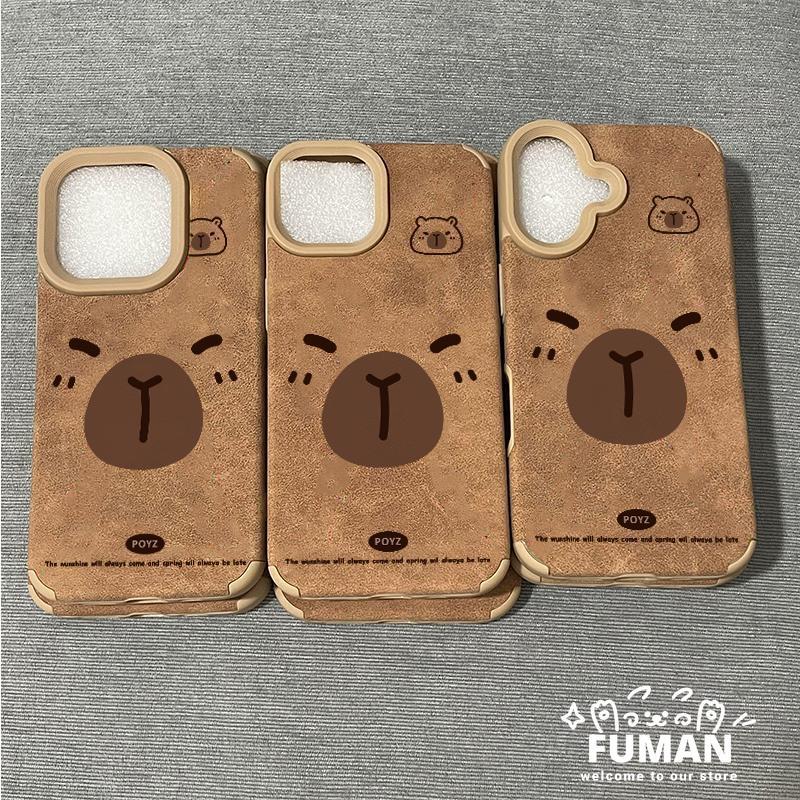 น่ารัก Capybara สีน้ําตาล Suede เคสโทรศัพท์สําหรับ OPPO ค้นหา X9 X8S X8 Pro Ultra Reno 15 14 13 11 9 6 Pro 5G Maillard สไตล์ปลอกหนังกันกระแทกปกอ่อน ราคา ถูกที่สุด ดีลบีเคเค แกลเลอรีภาพที่ 6