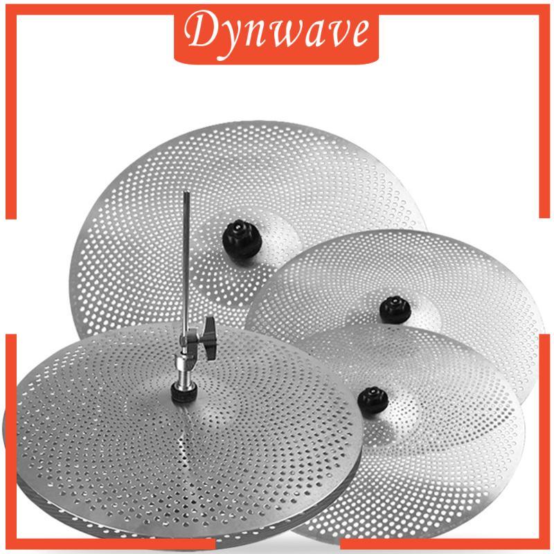 [Dynwave] 5 ชิ้นQuiet Cymbals Practice Set Low Volume Cymbal Pack Drummer Practice Cymbalสําหรับชุดก