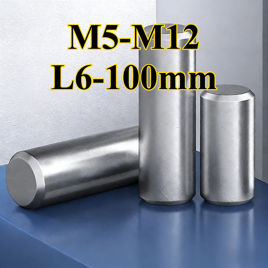 304 สแตนเลสสตีลทรงกระบอก pin GB119 pin ตําแหน่ง pin fixing pin solid pin M5/M6/M8/M10/M12 L6-100 มม.12YDD-MB