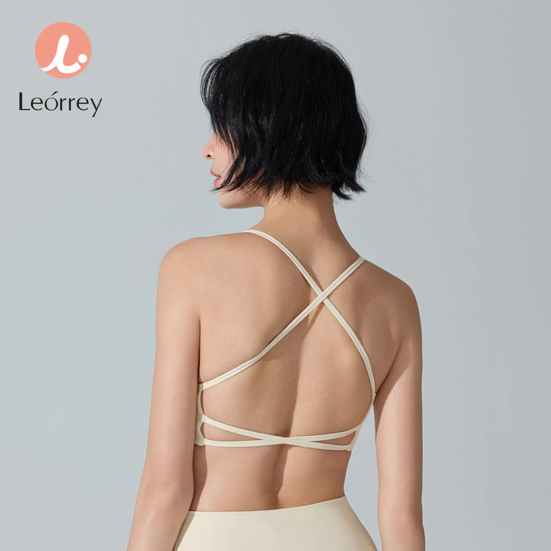Leorrey บราออกกำลังกายไขว้หลัง บราโยคะมีแผ่นรอง thumbnail 6