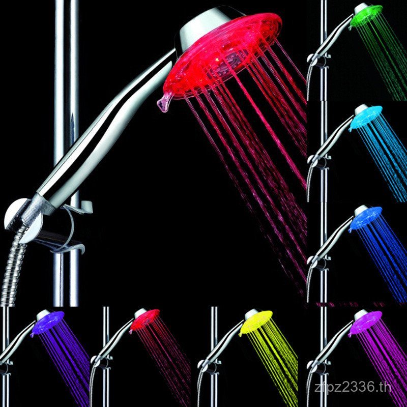 สีสันปรับมือถือ Water Outlet Gradient led วิธีคอลัมน์น้ําน้ํากระพริบ SDS-A3 หัวฝักบัวขนาดใหญ่ฝักบัว 