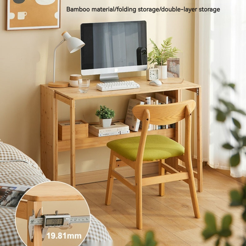 NEW Folding desk Small home office computer desk learning desk desk bookshelf integrated desk storag
