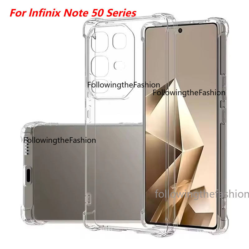 ปลอกสําหรับ lnfinix Note 50 Pro+ 2025 หมายเหตุ 50 40 SX Pro Pro + 4G 5G ใสซิลิโคนกันกระแทกเคสโทรศัพท