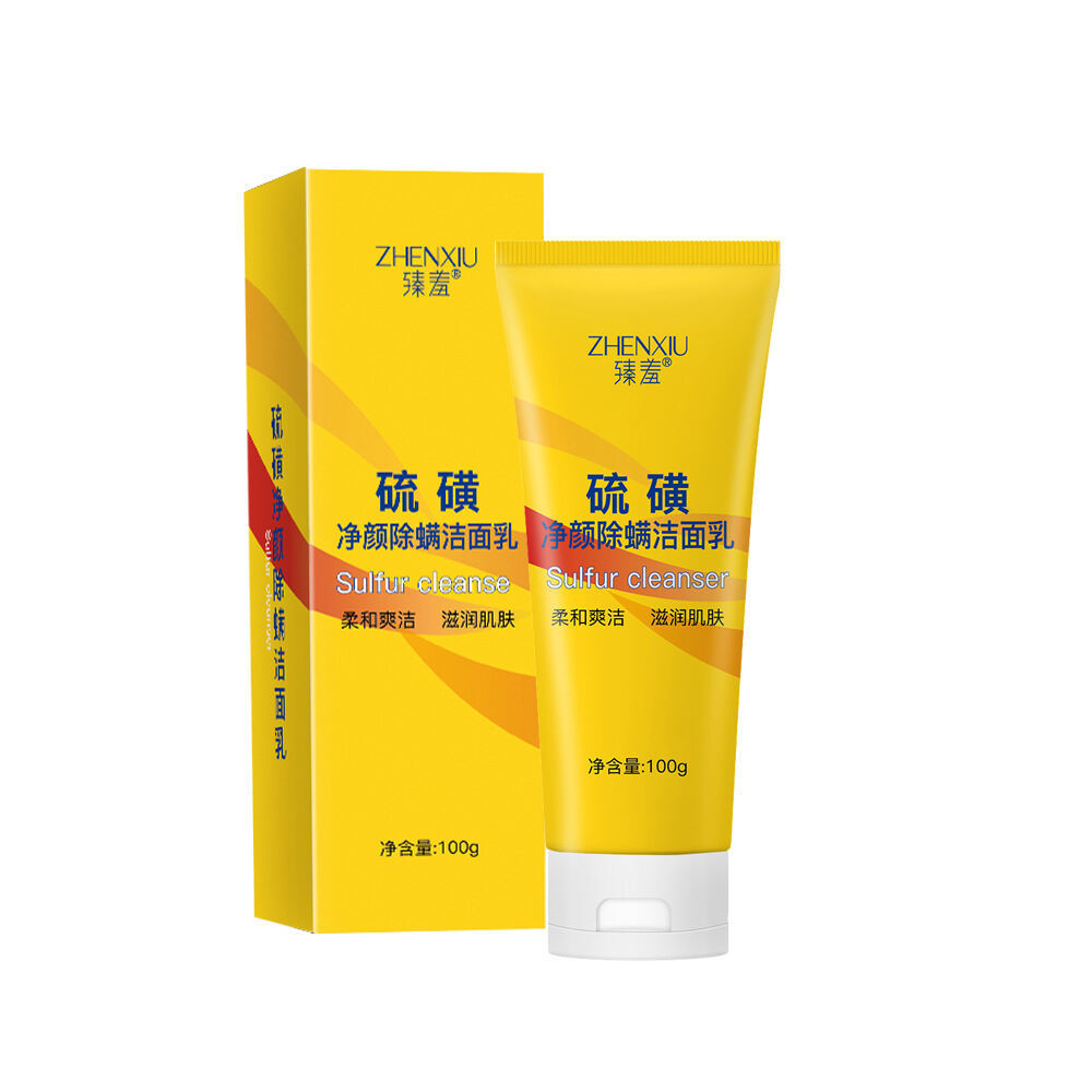 Zhenxiu Sulfur Facial Cleanser 6 แพ็คควบคุมน้ํามัน Blackhead Removal Exfoliating Pore หดตัวบํารุงผิว