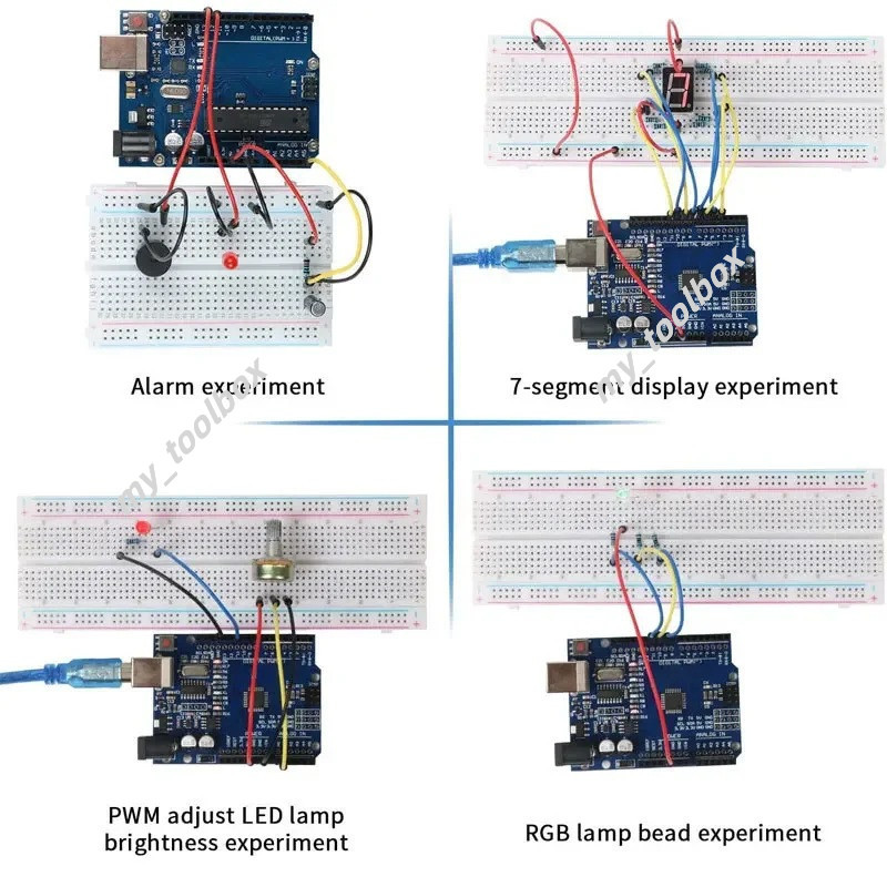 ✅พร้อมส่ง Arduino UNO R3 Starter Kit ชุดเรียนรู้อิเล็กทรอนิกส์ พร้อมเซนเซอร์ครบ รองรับ RFID Breadboard 830 โค้ดและบทช่วย ราคา ถูกที่สุด ดีลบีเคเค แกลเลอรีภาพที่ 6