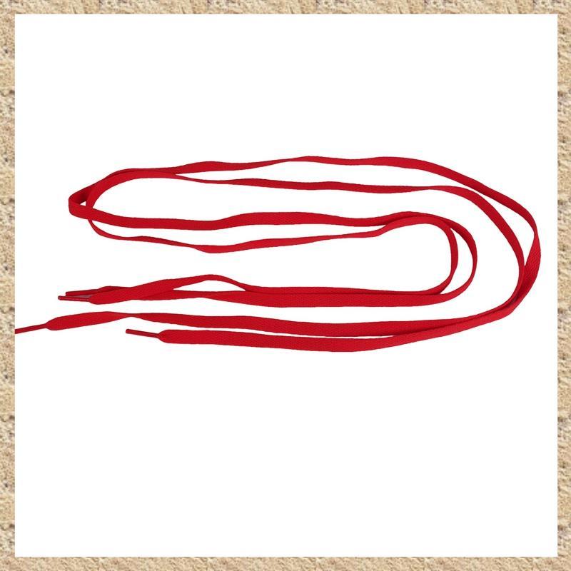 Flat Shoe Laces Bootlaces Trainers Skate เชือกผูกรองเท้าที่แข็งแกร่งสีแดง